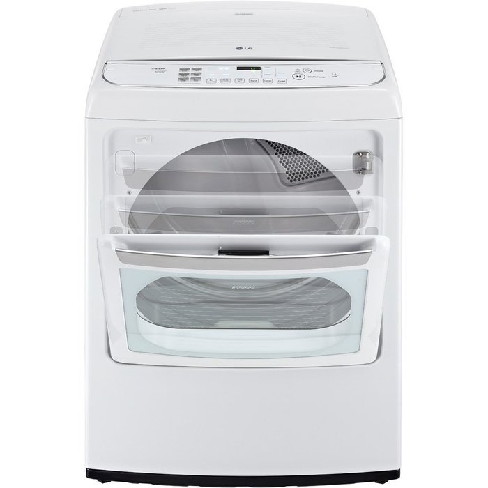 LG DLEY1701WE Bravos XL 7.3 Cu. Ft. White With Steam Cycle Electric Dryer - Energy Star