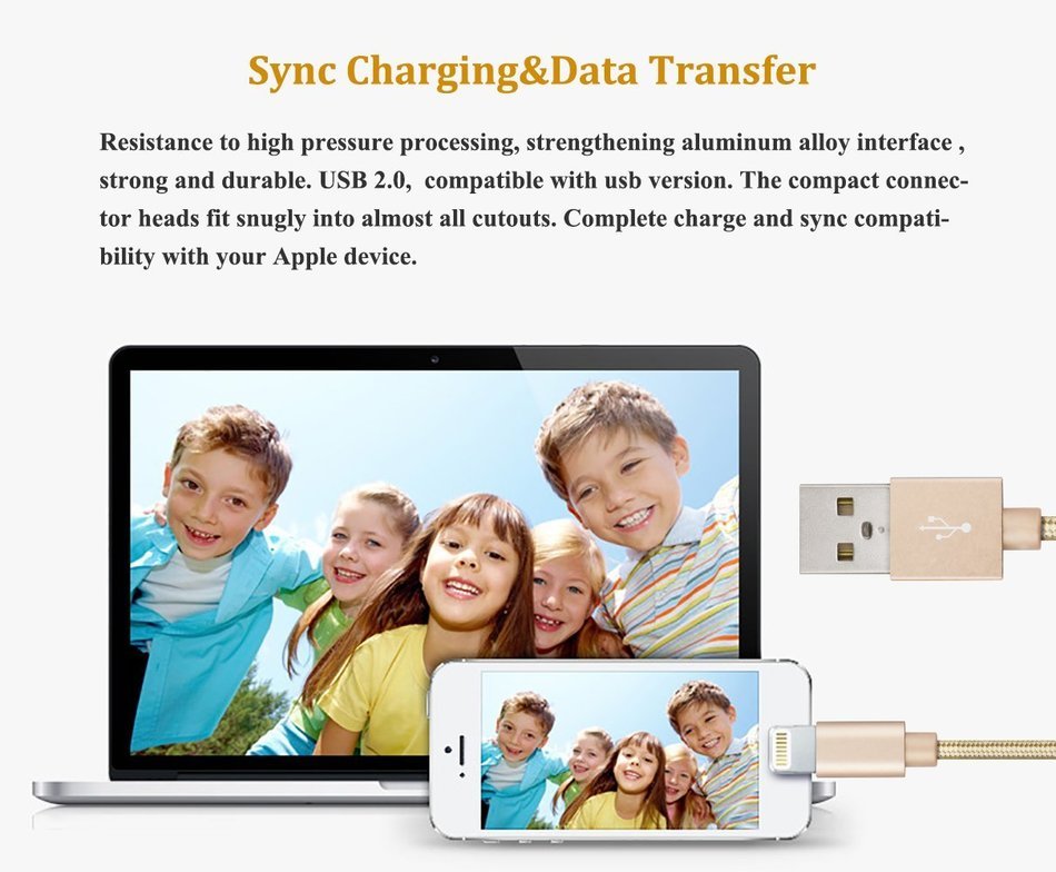 Kabel Leader Charger for iPhone, Strengthened Lightning to USB Cable Extra Long Charge Sync Data Cable Cord Wire... N35