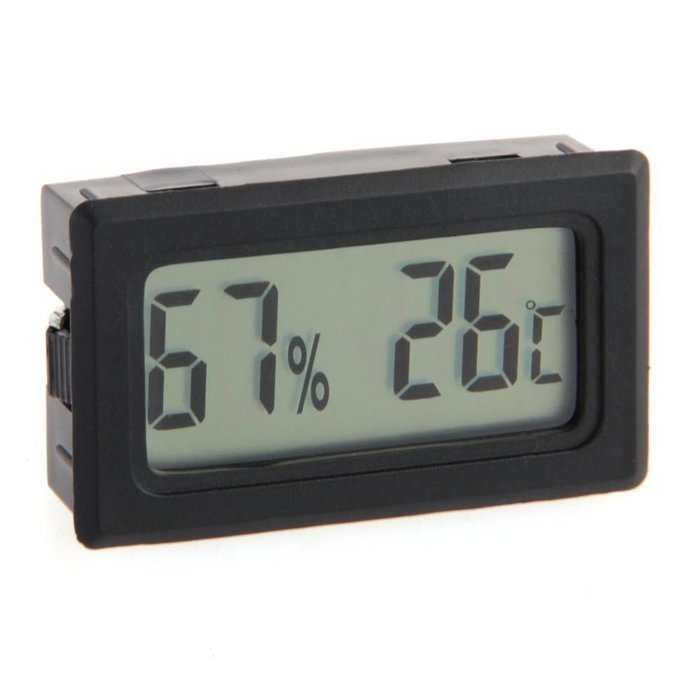 Black Tool Hygrometer Digital LCD Indoor Thermometer Temperature Humidity Meter N2
