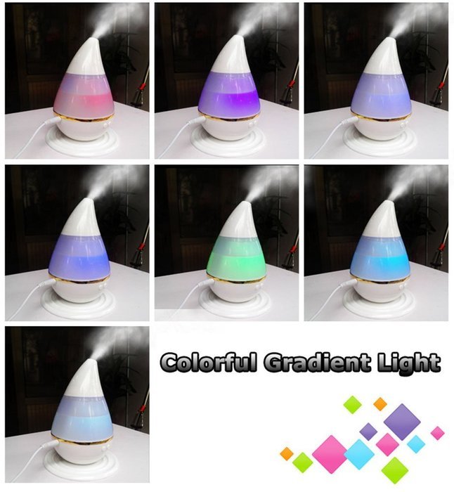 JIANLANPTT Colorful Changing LED Lights Lamp for Home Office Yoga Spa Baby Bedroom Essential Oil Diffuser 2W White N9
