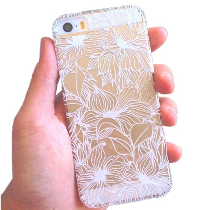 iPhone 7 Plus Case, iPhone 7 Plus Henna Case, UnnFiko Henna Clear Plastic Case Cover for Apple iPhone 7 Plus (... N6