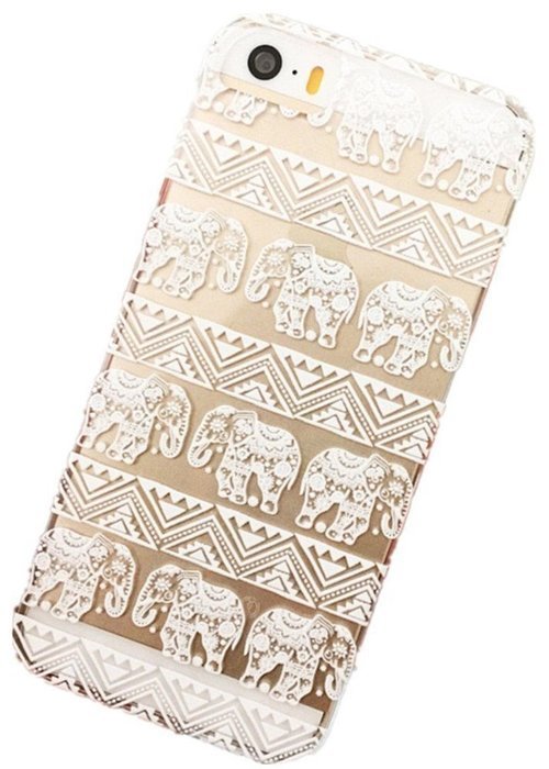 iPhone 7 Plus Case, iPhone 7 Plus Henna Case, UnnFiko Henna Clear Plastic Case Cover for Apple iPhone 7 Plus (... N7