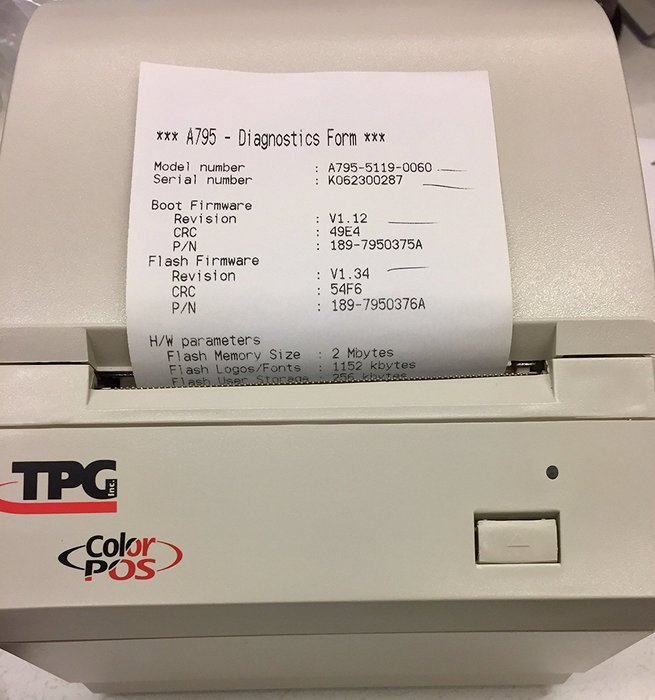 AXIOHM TPG A795-5119 Thermal Two-Color Single Station Printer USB Serial
