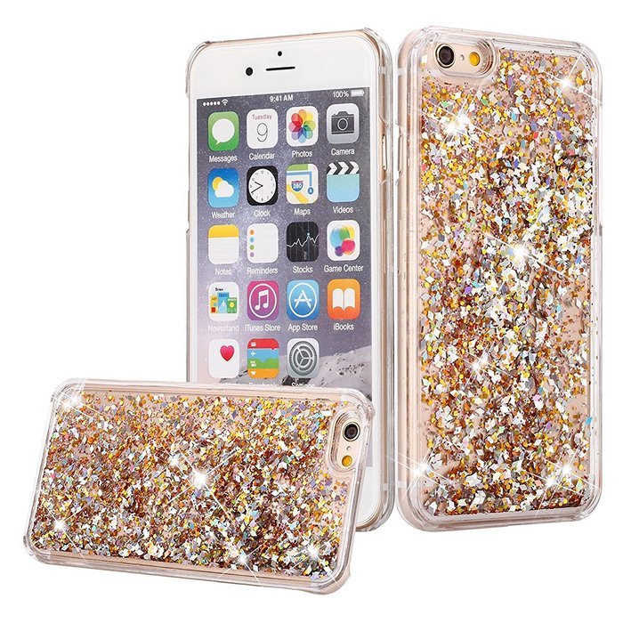 iPhone 6 Plus / 6S Plus Case,PHEZEN Christmas Tree Santa Claus Design Cool Quicksand Moving Stars Bling Glitter... N22