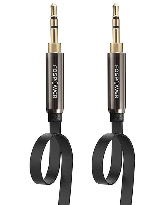 FosPower [4ft] 3.5mm Male to 3.5mm Male [AUX] Stereo Audio Cable - 24K Gold Plated Flat Tangle-Free Auxiliary... N8