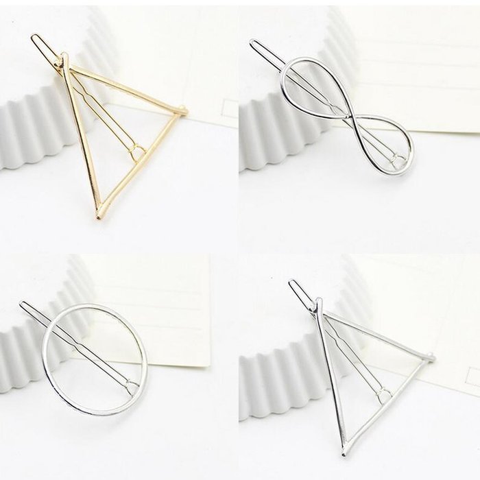 Yaheeda 4pcs Women Hair Clip Clamps Accessories,Barrette Gold Silver Metal Hair Clip Headband N18