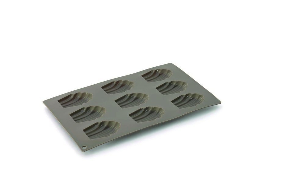 BergHOFF Studio Silicone 9 Cup Shell Cake Mold, Natural