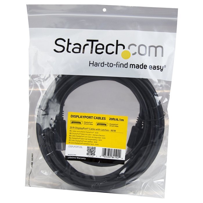 StarTech.com DISPLPORT35L 35-Feet DisplayPort Cable with Latches - M/M N9