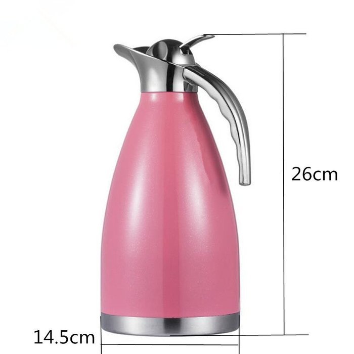 MEGOOD 1.5L Stainless Steel Coffee Pot with Tea Leakage Home Vacuum Insulation Kettle(Pink)