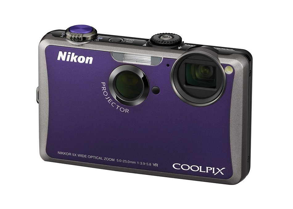 Nikon Coolpix S1100pj 14 MP Digital Camera with 5x Wide Angle Optical Vibration Reduction (VR) Zoom and 3-Inch... N10