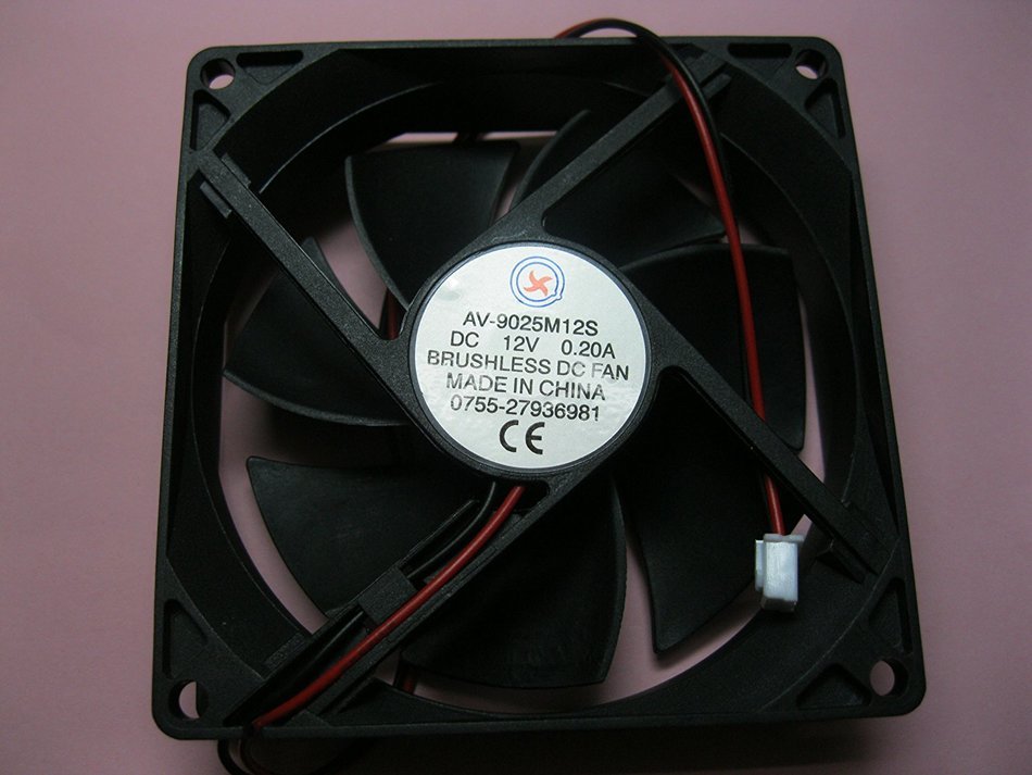 2 pcs Brushless DC Cooling Fan 12V 9025S 7 Blades 2 wire 92x92x25mm Sleeve-bearing Skywalking