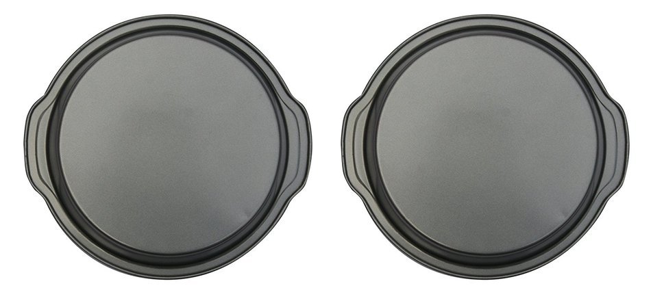 Better Value Natural Steel Nonstick Round Cake Pan, Silver, Pack of 2,10-Inch