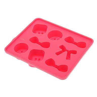 Sher Bowknot Button Shaped Silicone aCandy Jelly Cake Mold Tray Cake Baking Muffin Cupcake Mold