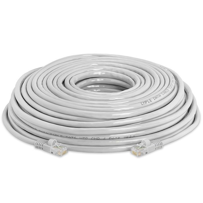 Cmple - RJ45 CAT5 CAT5E ETHERNET LAN NETWORK CABLE -75 FT White N59