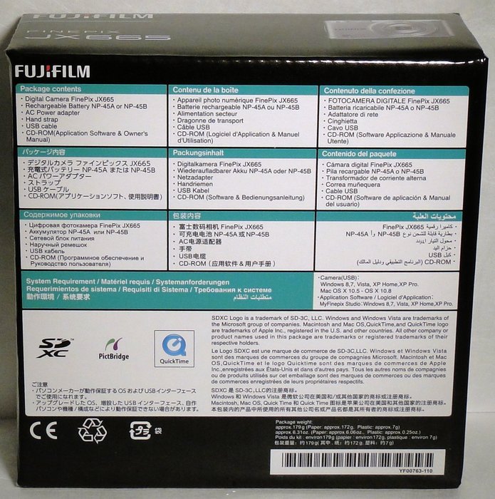 Fujifilm - JX665 16.0-Megapixel 5 X Wide Opt Zoom Digital Camera - Indigo Blue