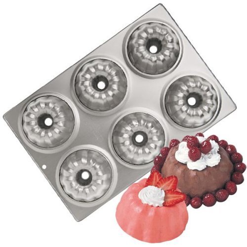 Wilton Mini Fluted Bundt Muffin Cupcake Shortcake Cake Pan Mold ~ 6 Cavity