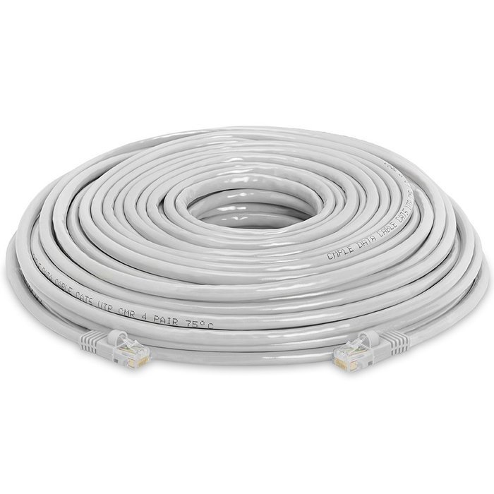 Cmple - RJ45 CAT5 CAT5E ETHERNET LAN NETWORK CABLE -75 FT White N71