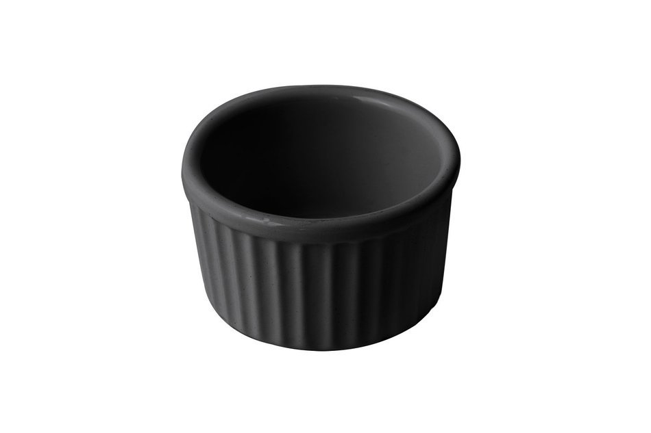 Bon Chef 9038 Aluminum Fluted Ramekin, 5 oz Capacity, 3-1/2" Diameter, Sandstone White (Pack of 24)