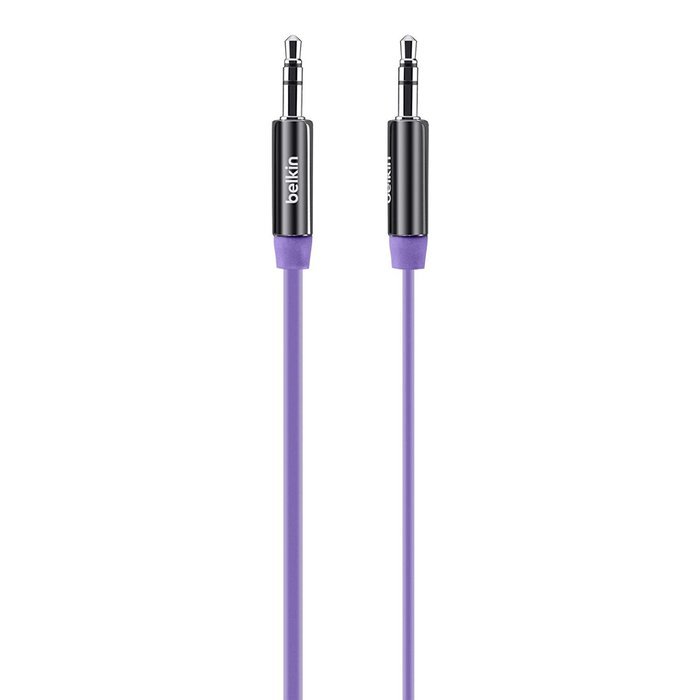 Belkin MiXiT Tangle-Free Aux / Auxiliary Cable, 3 Feet (Purple) N2