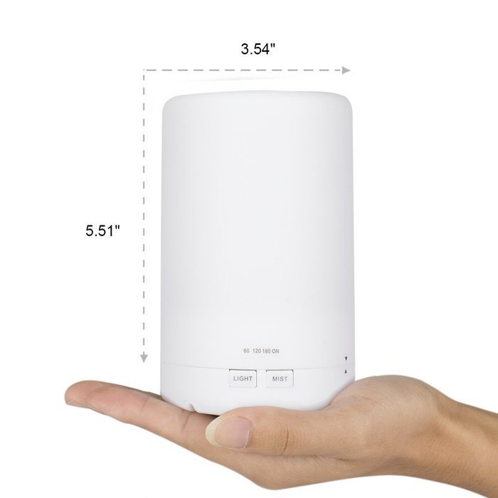Cool Mist Ultrasonic Humidifier, HUIRUI Essential Oils Diffuser 180ml With 7 Colors Auto Change, Time setting... N8