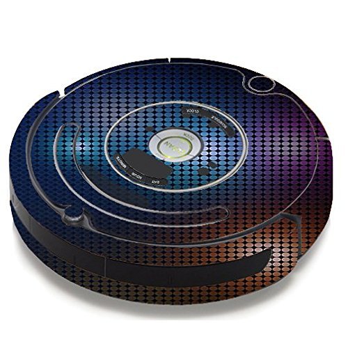 Skin Decal Vinyl Wrap For IRobot Roomba 650 655 Vacuum / Disco Halftone