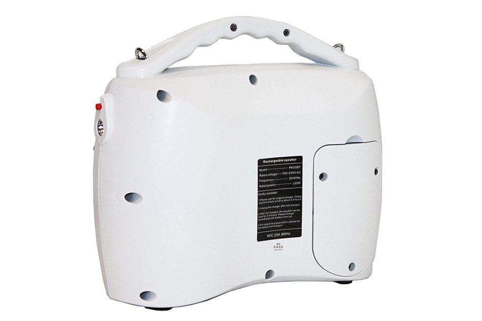EMB PKX5BT - Color WHITE - 30W Portable Professional Rechargeable Boom Box Speaker Built-in BLUETOOTH/SD/MMC/USB... N5