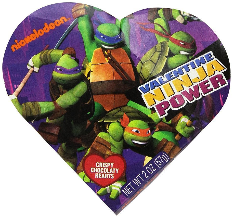 Frankford Candy Nickelodeon Valentine Ninja Power Crispy Chocolaty Hearts
