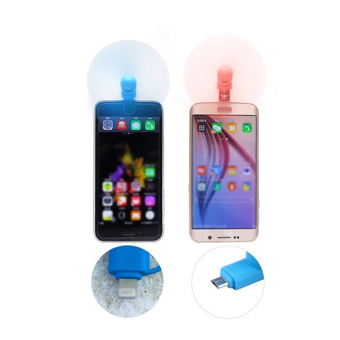 MLMSY Mini Fan, for IOS and Android Mobile(support OTG) with 2 Ports (black-I) N7