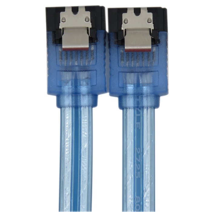 CableDeconn 2PCS/Set SATA III Straight/90-Degree Angled cable 6.0 Gbps with Locking Latch 50cm High Speed N3