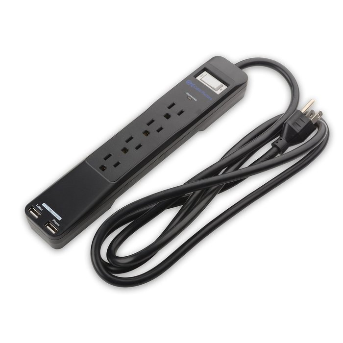 Cable Matters 6-Rotating Outlet Surge Protector Power Strip with 3.4A Dual USB Charging N17