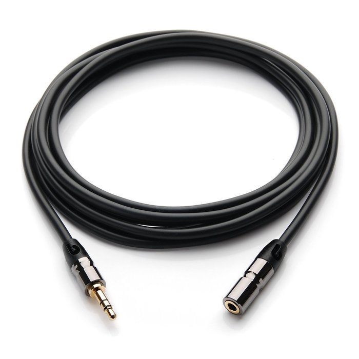 PlugLug - 4FT 3.5mm Male to Female Premium Auxiliary Audio Cable for Headphones, iPods, iPhones, iPads, Home /... N30