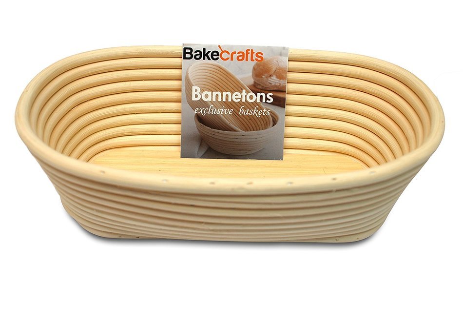 Bakecrafts - [10-inch] Handmade Oval Banneton Proofing Basket & FREE Dough Scraper Bonus - Perfect For Baking... N3