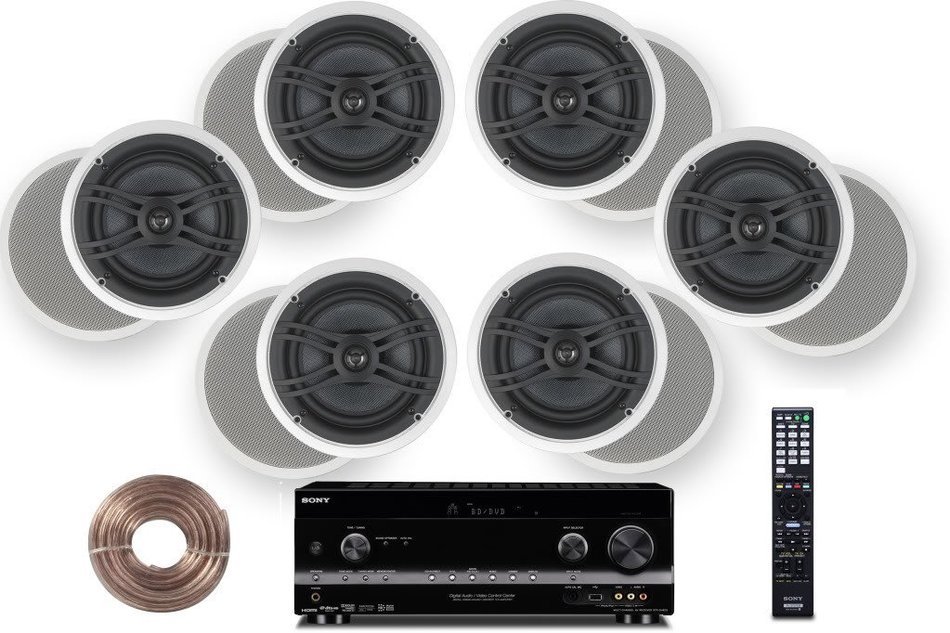 Sony HD Digital Cinematic Sound 735 Watts 7.1 Channel 3D A/V Receiver with iPhone & iPod Playback + Yamaha Natural...