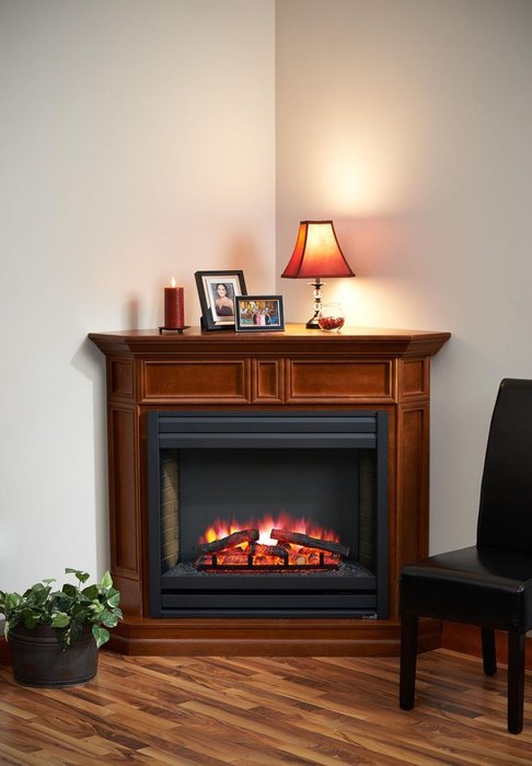 GreatCo Gallery Series Built-in Electric Fireplace with Louvered Front, 34-Inch N5