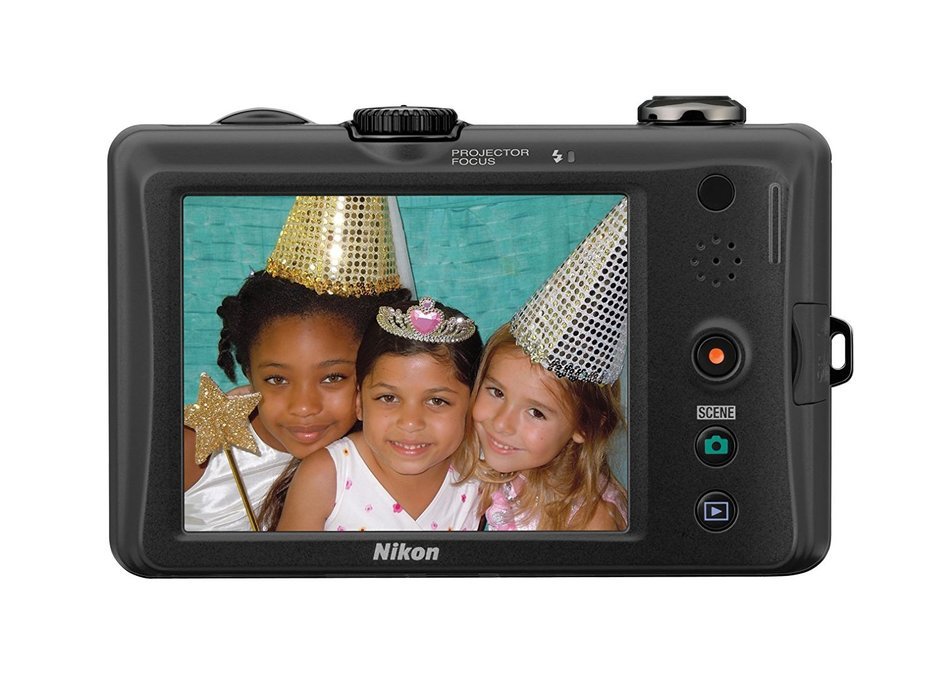 Nikon Coolpix S1100pj 14 MP Digital Camera with 5x Wide Angle Optical Vibration Reduction (VR) Zoom and 3-Inch... N13
