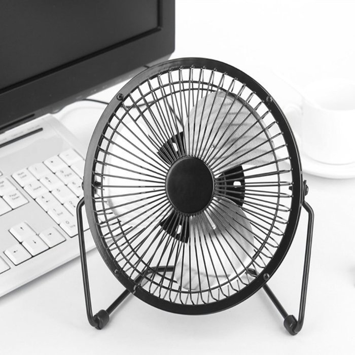 HOTGEE(TM) USB Mini Desk Cooler Fan Quietness Metal Computer Laptop PC Plug Charger Fans with Nail Dust Collector... N22