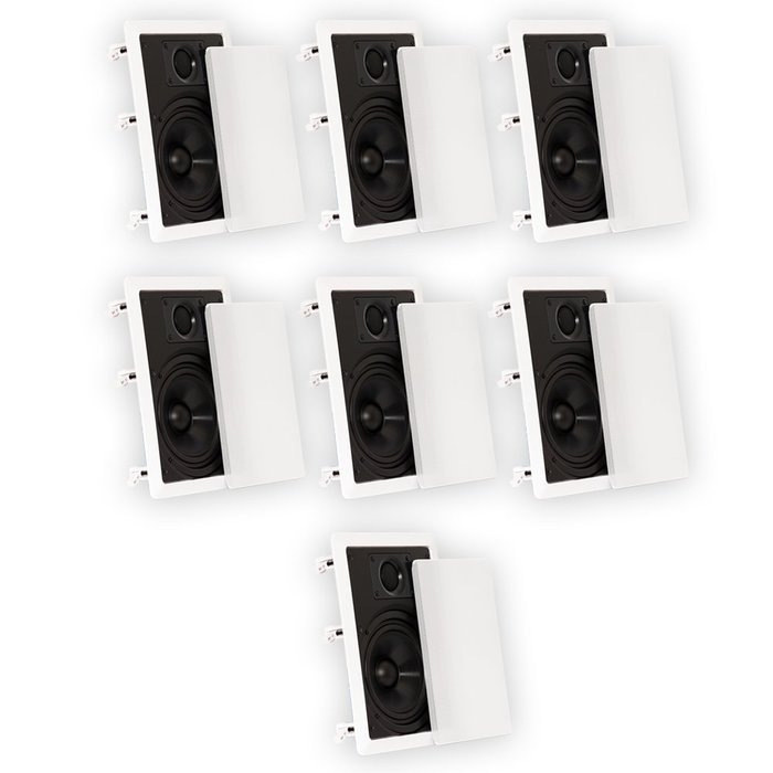 Theater Solutions CS6W In Wall 6.5" Speakers Surround Sound Home Theater 7 Speaker Set CS6W-7S