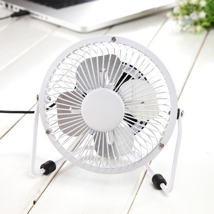 HOTGEE(TM) USB Mini Desk Cooler Fan Quietness Metal Computer Laptop PC Plug Charger Fans with Nail Dust Collector... N24