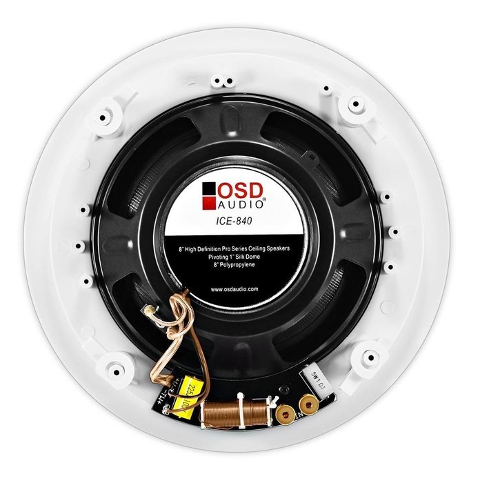 OSD Audio ICE640 6.5-inch Mica-filled Polypropylene Woofer 150-Watt Water-resistant In-Ceiling Speaker Pair N2