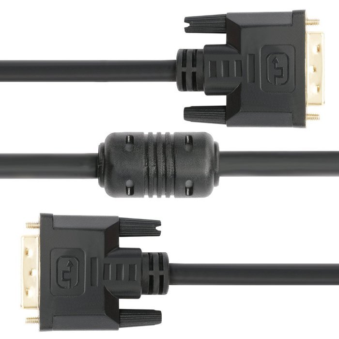 Postta DVI-D Dual Link Cable with Ferrites Gold Plated Male to Male-10 Feet N6