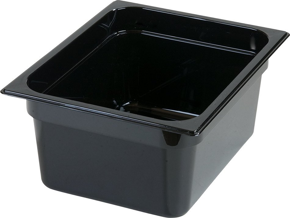 Carlisle 10422B13 High Heat One-Half Size Food Pan, 8.7-quart Capacity, 6" x 10.38" x 12.75", Amber (Case of 6) N3