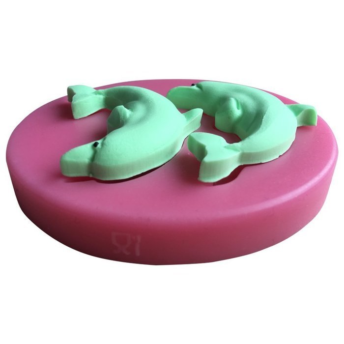 Karen Baking The Shape Of Dolphins Design 3 D Silicone Mold Chocolate Fudge Cake Decorating Tools