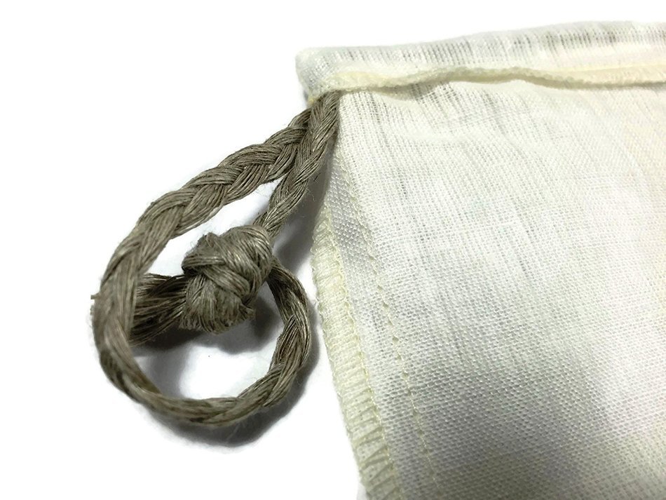 Organic Hemp Cold Brew Coffee Bag - Nut Milk Bag - 6"x10" - 2 Packs -Free E-Book- 100% Natural, No Harmful Chemicals N2