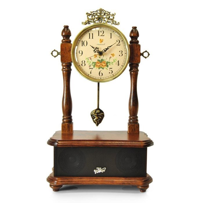 Pyle Bluetooth Radio Alarm Clock, Brown (PVNTLCL51BT) N2