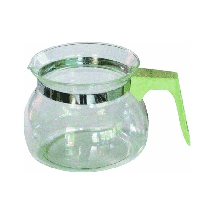 Tops Replacement Carafe Glass With Stainless Steel Neckband & White Handle