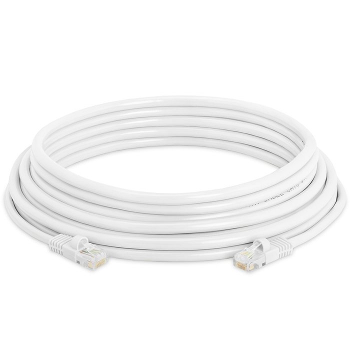 Cmple - RJ45 CAT5 CAT5E ETHERNET LAN NETWORK CABLE -75 FT White N83