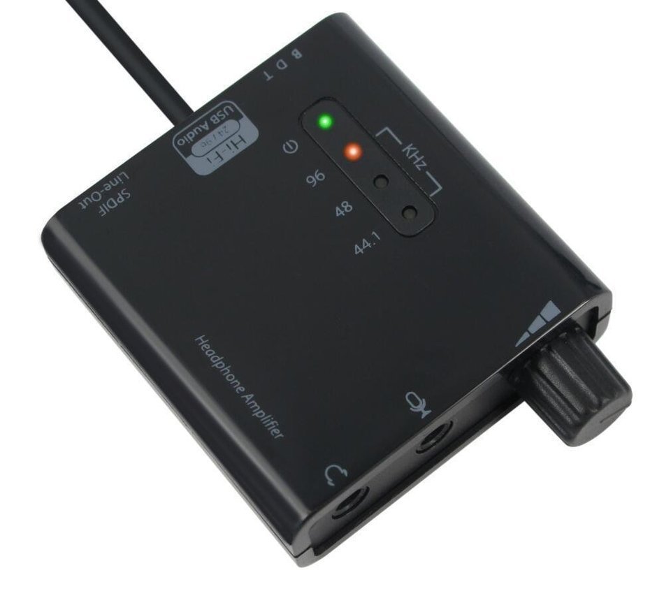 Hi-Fi 96Khz/24bit USB Headphone Amplifier Mini Stereo Amp with EQ and S/PDIF Out