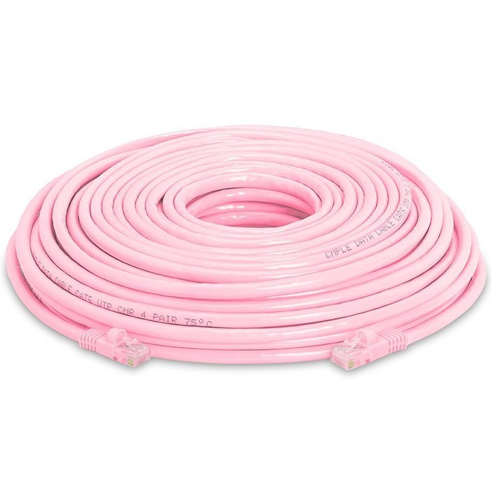 Cmple - RJ45 CAT5 CAT5E ETHERNET LAN NETWORK CABLE -75 FT White N85