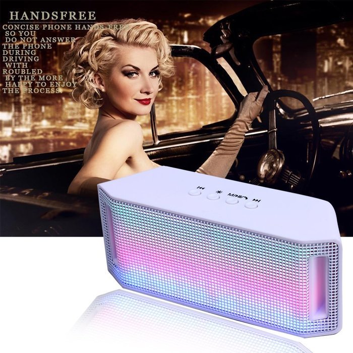 Domon&reg; bluetooth speakers,Mini Portable Bluetooth Wireless Speaker with Colorful LED Light Subwoofer HIFI Speaker... N2
