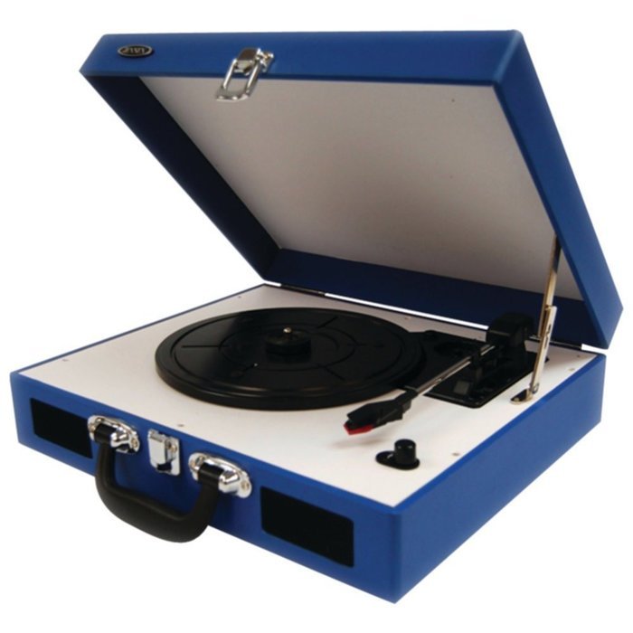Blue Jensen JTA-410-BL Portable 3-Speed Turntable +Built-in Speakers Consumer Electronics
